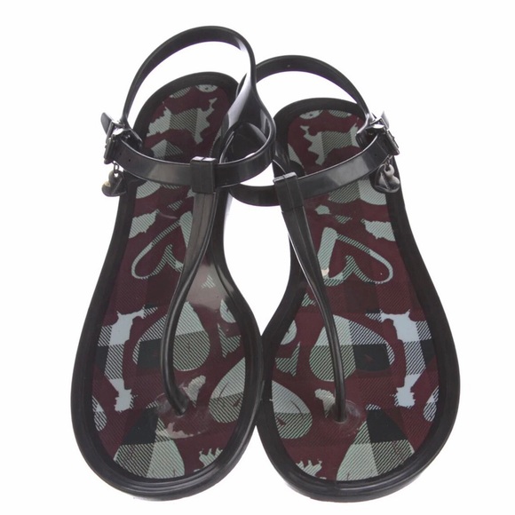 🛒 LAST CALL‼️ Authentic Burberry Rubber T-Strap Sandals - Picture 2 of 4